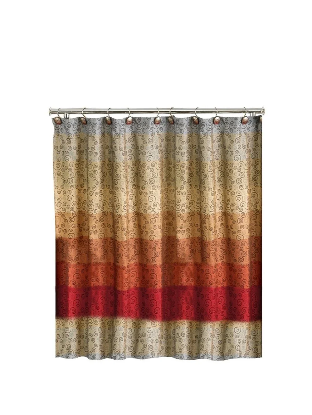 Miramar ombre shower curtain in great condition.  Hooks and liner not included.